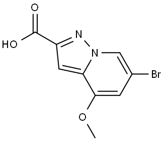 Pyrazolo[1,5-a]pyridine-2-carboxylic acid, 6-bromo-4-methoxy- 结构式