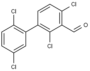 2,2',4,5'-Tetrachloro[1,1'-biphenyl]-3-carboxaldehyde 结构式