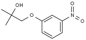 2-methyl-1-(3-nitrophenoxy)propan-2-ol 结构式