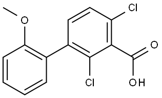 2,4-Dichloro-2'-methoxy[1,1'-biphenyl]-3-carboxylic acid 结构式