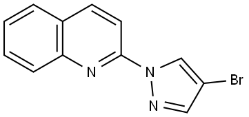 Quinoline, 2-(4-bromo-1H-pyrazol-1-yl)- 结构式