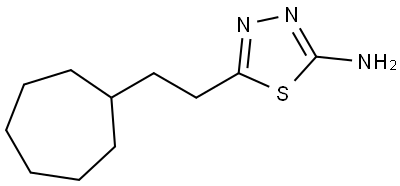 5-(2-cycloheptylethyl)-1,3,4-thiadiazol-2-amine 结构式