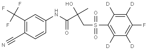 比卡鲁胺-D4 结构式