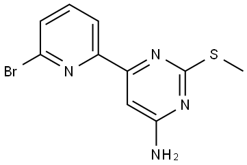 4-Amino-2-methylthio-6-(6'-bromo-2'-pyridyl)pyrimidine 结构式