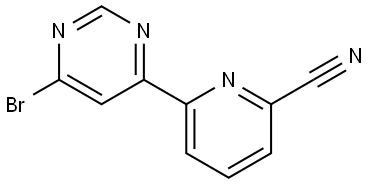 4-Bromo-6-(6'-cyano-2'-pyridyl)pyrimidine 结构式