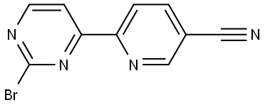 2-Bromo-4-(5'-cyano-2'-pyridyl)pyrimidine 结构式