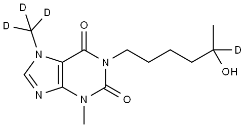 Hydroxy Pentoxifylline D4 结构式