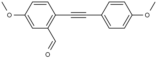 5-Methoxy-2-((4-methoxyphenyl)ethynyl)benzaldehyde 结构式