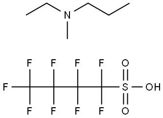 N-乙基-N-甲基-N-丙基全氟丁磺酸铵 结构式
