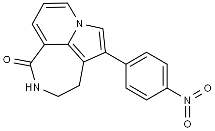 5-(4-nitrophenyl)-3,4-dihydroazepino[3,4,5-hi]indolizin-1(2H)-one 结构式