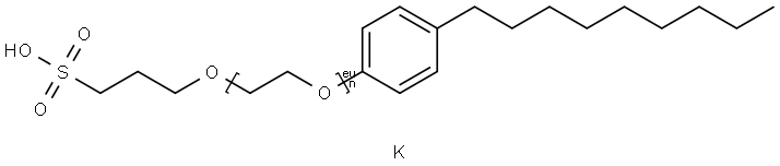 聚(乙烯二醇)4-壬苯基-3-硫代丙基醚钾盐 结构式