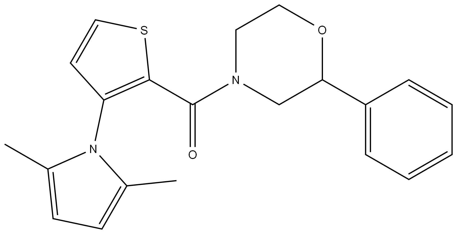 Methanone, [3-(2,5-dimethyl-1H-pyrrol-1-yl)-2-thienyl](2-phenyl-4-morpholinyl)- 结构式