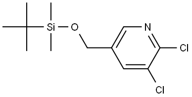 2,3-Dichloro-5-[[[(1,1-dimethylethyl)dimethylsilyl]oxy]methyl]pyridine 结构式