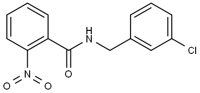 N-(3-chlorobenzyl)-2-nitrobenzamide 结构式