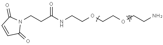 马来酰亚胺-聚乙二醇-氨基 结构式