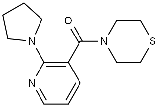 2-(1-Pyrrolidinyl)-3-pyridinyl]-4-thiomorpholinylmethanone 结构式