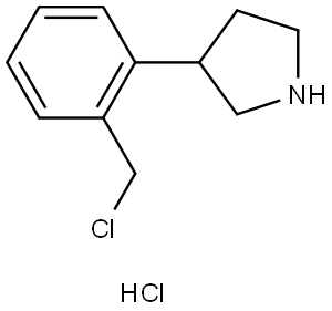 3-(2-(氯甲基)苯基)吡咯烷 盐酸盐 结构式