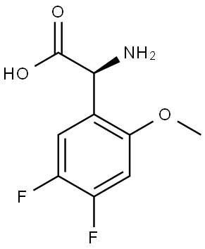 (2S)-2-AMINO-2-(4,5-DIFLUORO-2-METHOXYPHENYL)ACETIC ACID 结构式