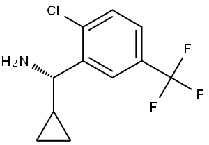 (S)-[2-CHLORO-5-(TRIFLUOROMETHYL)PHENYL](CYCLOPROPYL)METHANAMINE 结构式