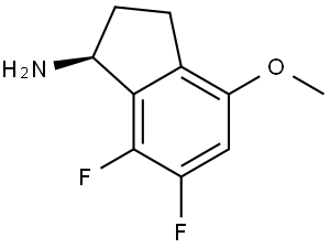 (1S)-6,7-DIFLUORO-4-METHOXY-2,3-DIHYDRO-1H-INDEN-1-AMINE 结构式