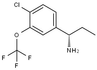 (1S)-1-[4-CHLORO-3-(TRIFLUOROMETHOXY)PHENYL]PROPAN-1-AMINE 结构式