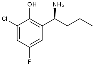 2-[(1S)-1-AMINOBUTYL]-6-CHLORO-4-FLUOROPHENOL 结构式