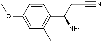 (3R)-3-AMINO-3-(4-METHOXY-2-METHYLPHENYL)PROPANENITRILE 结构式