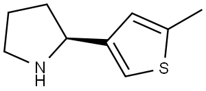 (2S)-2-(5-METHYLTHIOPHEN-3-YL)PYRROLIDINE 结构式