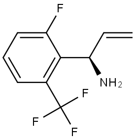 (1R)-1-[2-FLUORO-6-(TRIFLUOROMETHYL)PHENYL]PROP-2-EN-1-AMINE 结构式