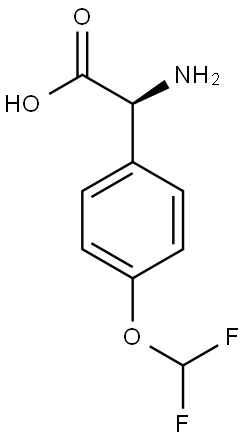 (2S)-2-AMINO-2-[4-(DIFLUOROMETHOXY)PHENYL]ACETIC ACID 结构式