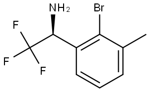 (1S)-1-(2-BROMO-3-METHYLPHENYL)-2,2,2-TRIFLUOROETHYLAMINE 结构式