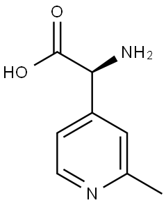 (S)-2-amino-2-(2-methylpyridin-4-yl)acetic acid 结构式
