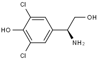 4-((1S)-1-AMINO-2-HYDROXYETHYL)-2,6-DICHLOROPHENOL 结构式