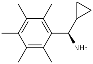(1R)-1-CYCLOPROPYL-1-(2,3,4,5,6-PENTAMETHYLPHENYL)METHANAMINE 结构式