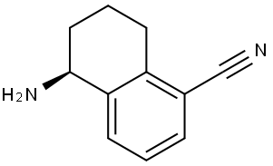 (5S)-5-AMINO-5,6,7,8-TETRAHYDRONAPHTHALENECARBONITRILE 结构式