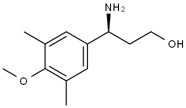 (3S)-3-AMINO-3-(4-METHOXY-3,5-DIMETHYLPHENYL)PROPAN-1-OL 结构式
