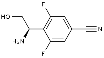 4-((1R)-1-AMINO-2-HYDROXYETHYL)-3,5-DIFLUOROBENZENECARBONITRILE 结构式