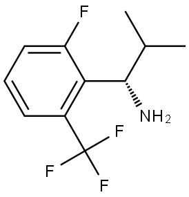 (1S)-1-[2-FLUORO-6-(TRIFLUOROMETHYL)PHENYL]-2-METHYLPROPAN-1-AMINE 结构式