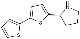 (2R)-2-[5-(THIOPHEN-2-YL)THIOPHEN-2-YL]PYRROLIDINE 结构式