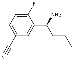 3-((1S)-1-AMINOBUTYL)-4-FLUOROBENZENECARBONITRILE 结构式