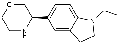 1-ethyl-5-[(3R)-morpholin-3-yl]-2,3-dihydro-1H-indole 结构式