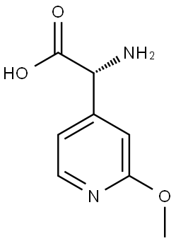 (R)-2-amino-2-(2-methoxypyridin-4-yl)acetic acid 结构式