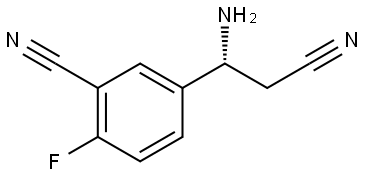 5-((1R)-1-AMINO-2-CYANOETHYL)-2-FLUOROBENZENECARBONITRILE 结构式