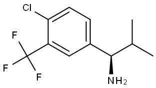 (1R)-1-[4-CHLORO-3-(TRIFLUOROMETHYL)PHENYL]-2-METHYLPROPAN-1-AMINE 结构式