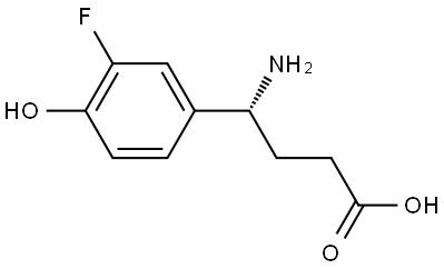 (R)-4-amino-4-(3-fluoro-4-hydroxyphenyl)butanoic acid 结构式