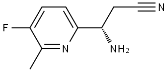 (3S)-3-AMINO-3-(5-FLUORO-6-METHYL (2-PYRIDYL))PROPANENITRILE 结构式