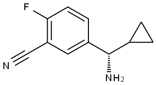 5-((1S)AMINOCYCLOPROPYLMETHYL)-2-FLUOROBENZENECARBONITRILE 结构式