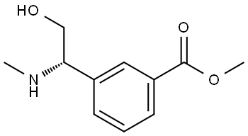 methyl 3-[(1S)-2-hydroxy-1-(methylamino)ethyl]benzoate 结构式