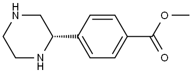 (S)-4-(哌嗪-2-基)苯甲酸甲酯 结构式