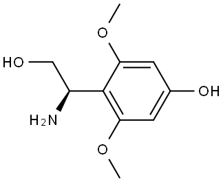 4-((1R)-1-AMINO-2-HYDROXYETHYL)-3,5-DIMETHOXYPHENOL 结构式